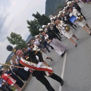 Die Knappenmusikkapelle beim Festumzug